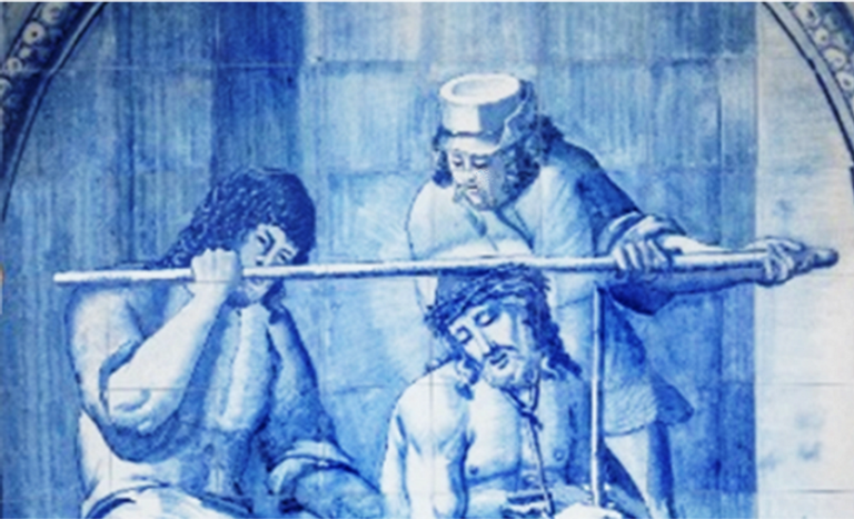 Restauro digital de azulejo figurativo do século XVIII
