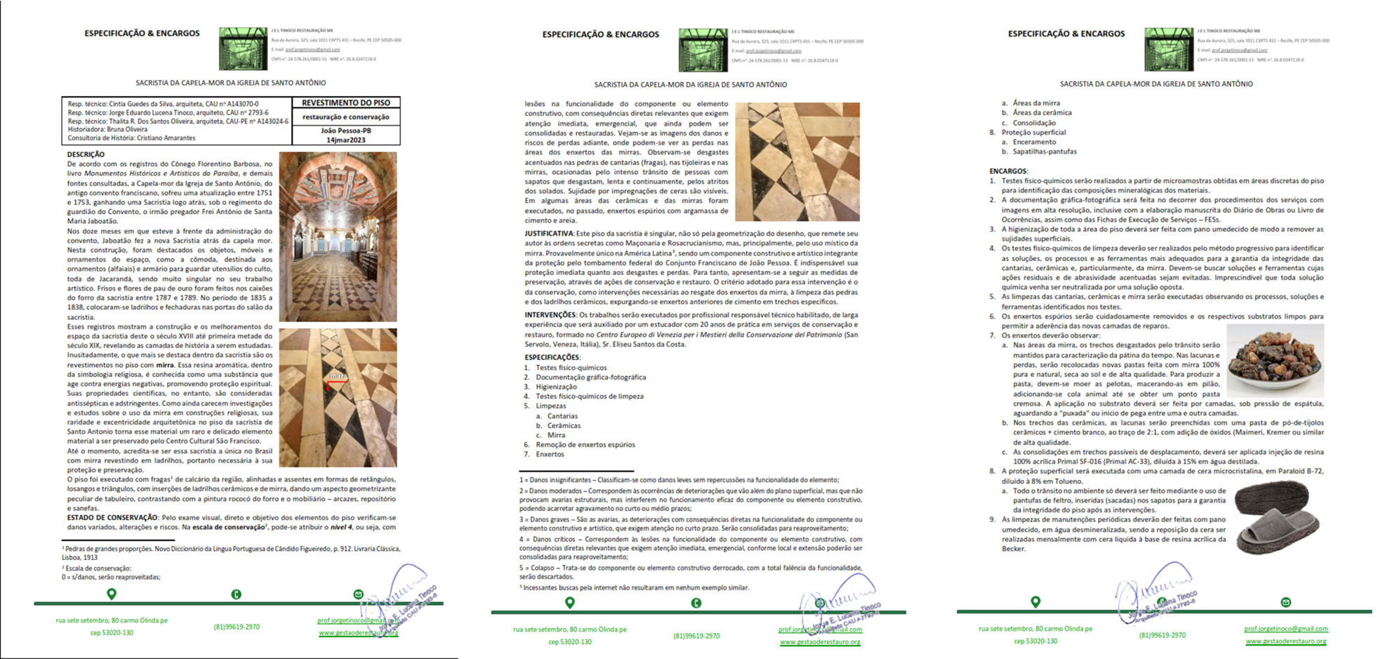 Projeto simplificado ou expedido da sacristia